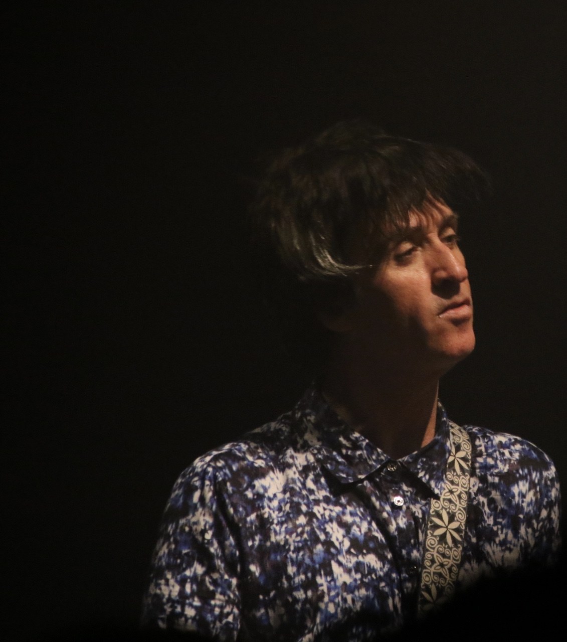 Johnny Marr w Gothic Theatre w Denver, maj 2019. Autor „Spectral Eyes” zagrał w singlu Blondie na gitarze