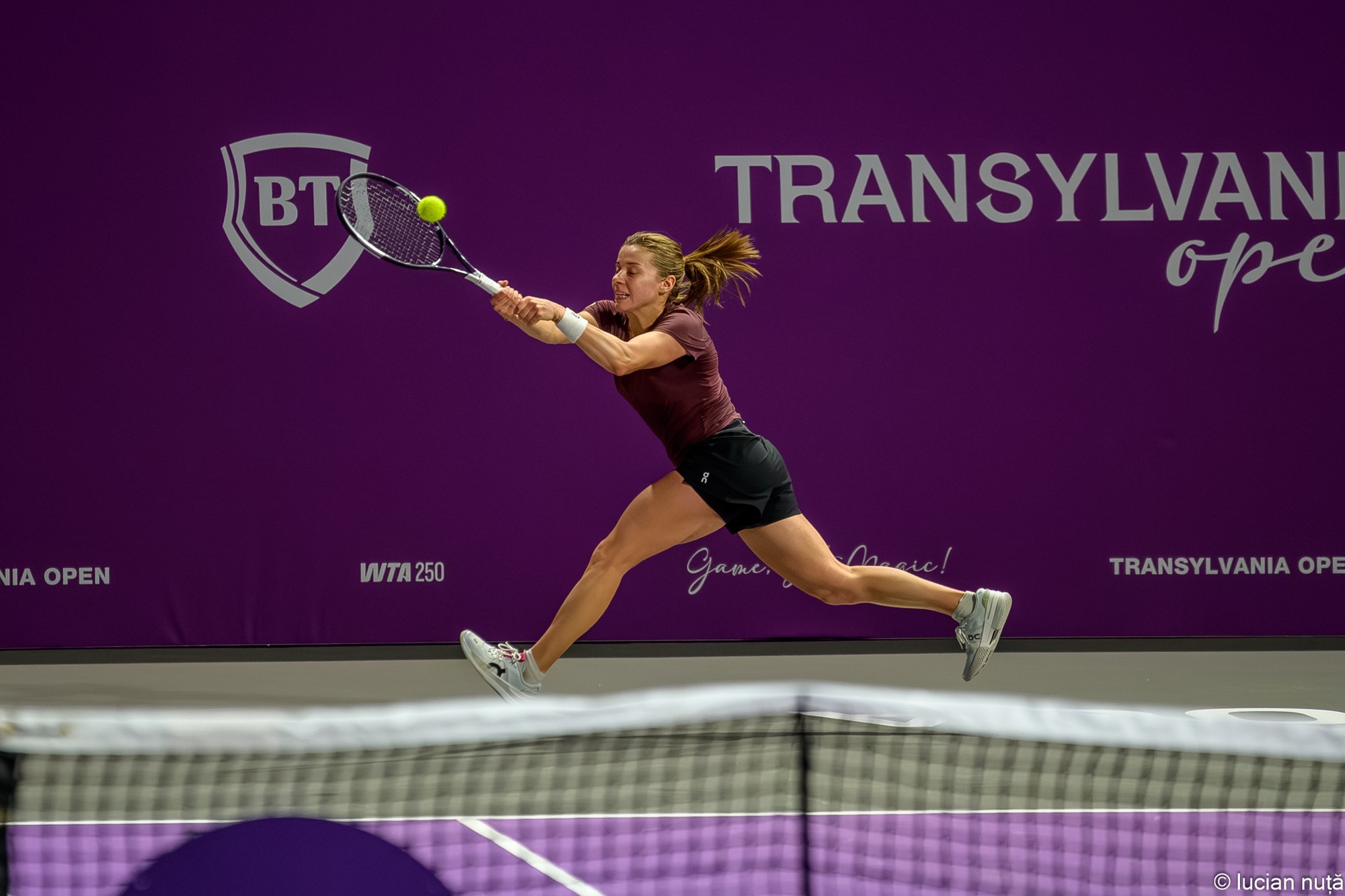 Chwalińska w meczu z Marą Gae podczas Transylvania Open w Klużu, 31 stycznia 2026. Turniej rangi WTA 250, cztery miesiące przed przełomem w Paryżu