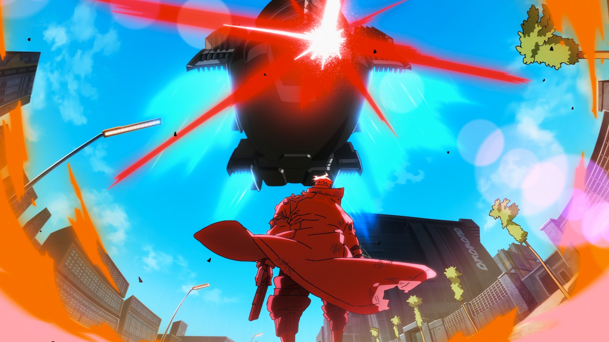 Kadr w zniekształceniu „rybiego oka”, z czerwoną wiązką i przesyconym niebem. Zmiany optyki i stylu to największa nowość względem pierwszego sezonu