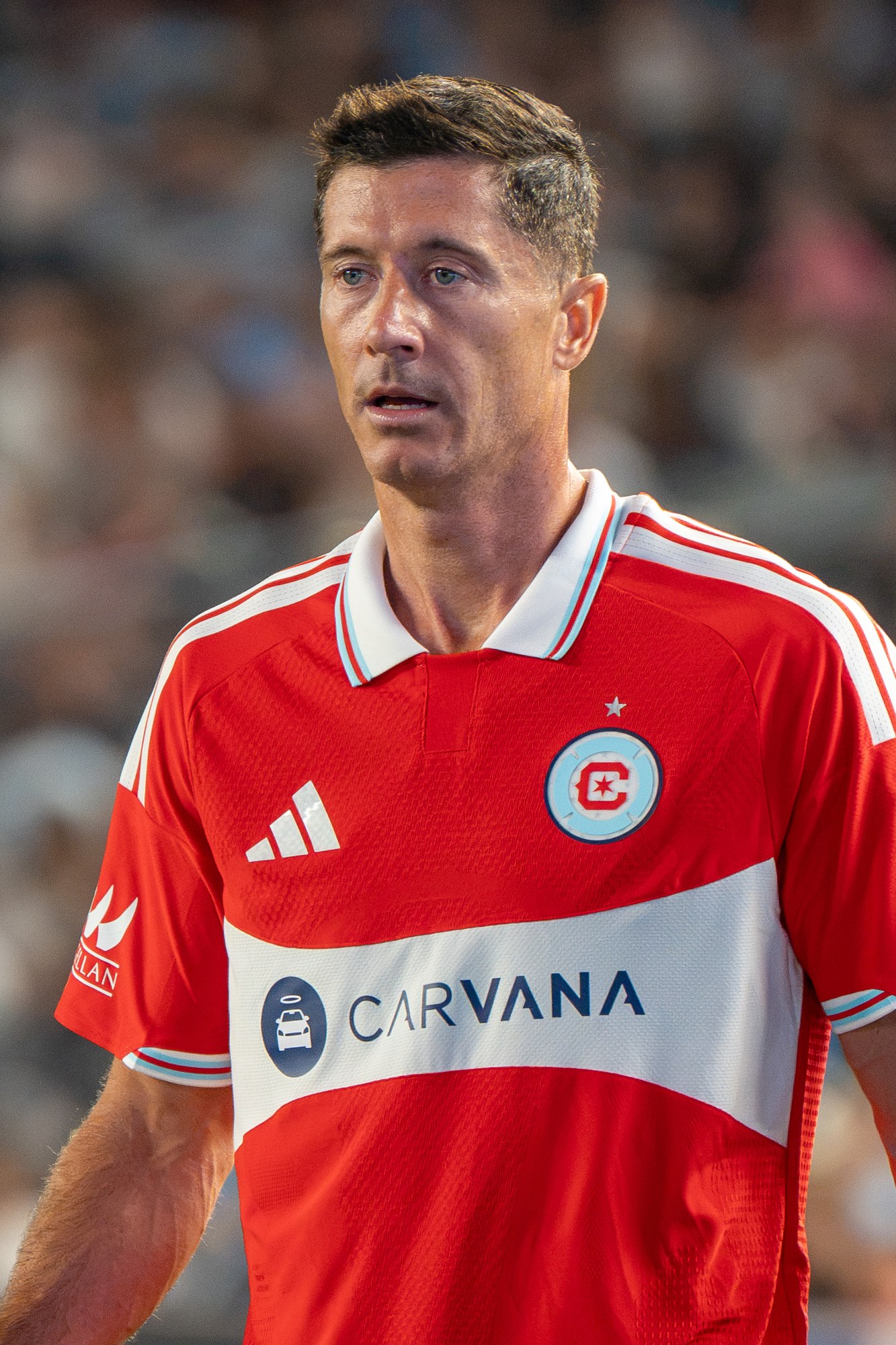 Robert Lewandowski w barwach Chicago Fire, lipiec 2026. Zamiast lecieć z drużyną do Zenicy, wrócił do USA i dzień po meczu kadry grał w MLS