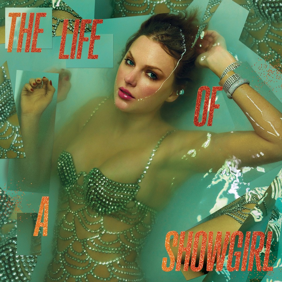 Okładka albumu „The Life of a Showgirl” Taylor Swift.